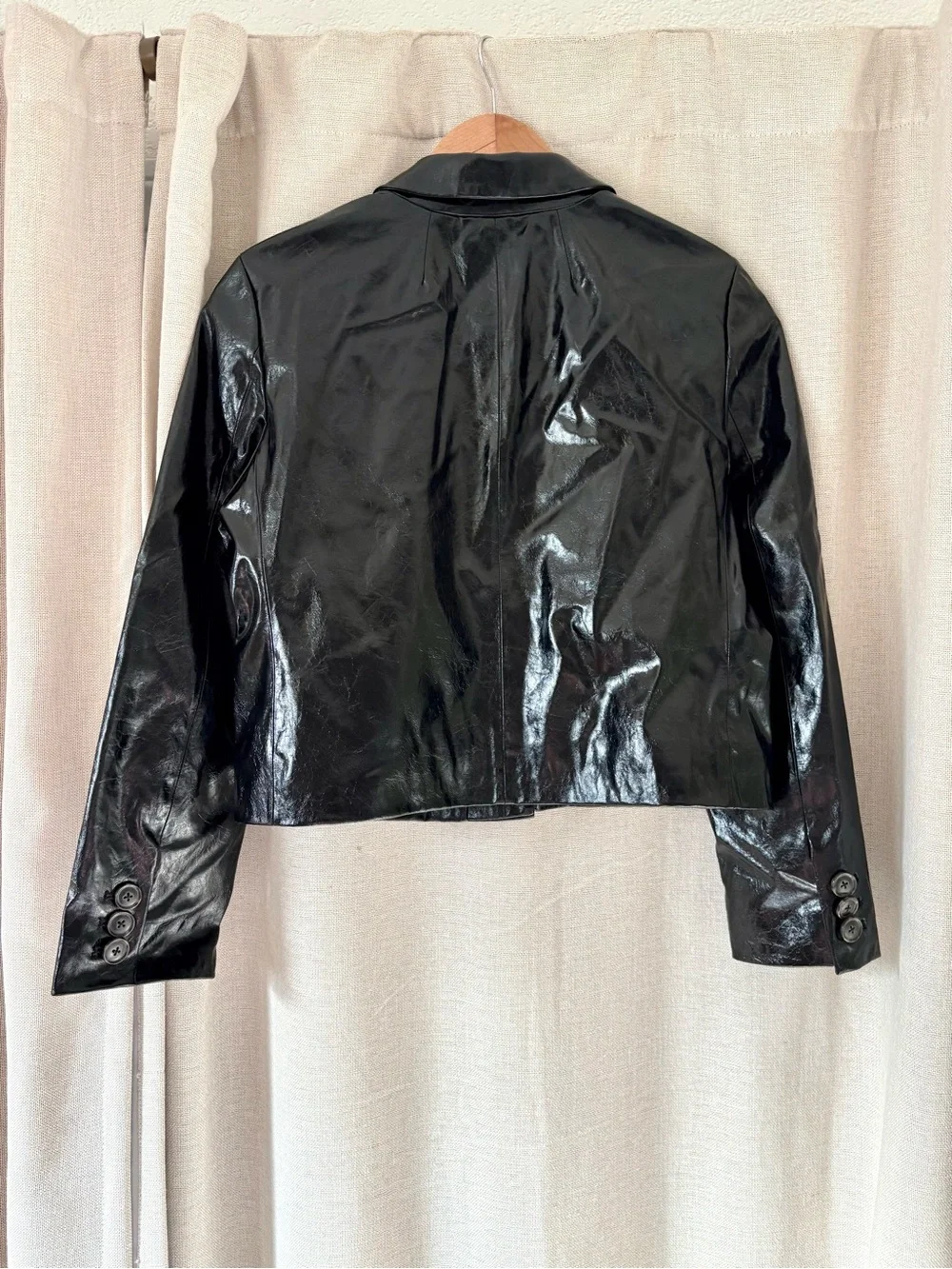 NWOT J Crew Faux Distressed Leather Shirt Jacket size 2 - Picture 5 of 8